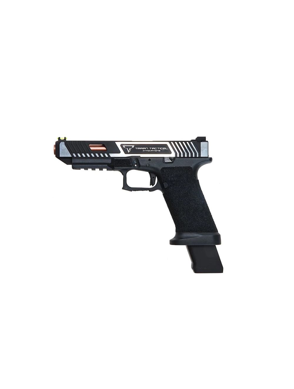 By　EMG　APS　(Gas　Dual　34　TTI　x　Master　Combat　Series　Frame　with　Custom　pistol　Slide　OMEGA　Tone　102070)