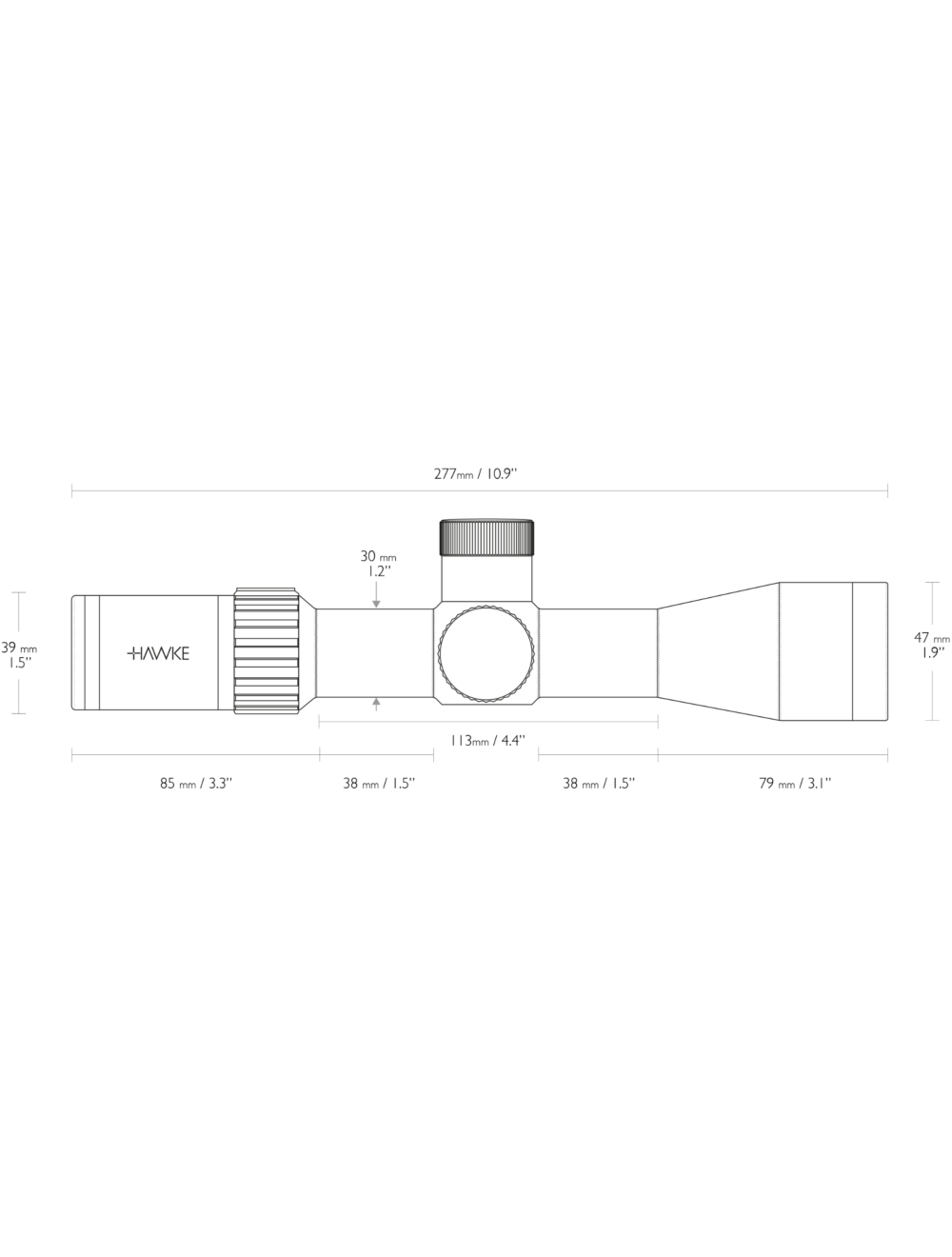 Hawke Optics Airmax 30 Compact 312x40 IR SF (AMX IR) (13200)