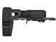 Ares M45 Series Retractable Stock with Stabilizing Brace (Black - AM-ABS005-BK)