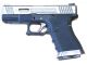 WE Custom 19 Series Pistol Black (Silver Slide and Silver Barrell) (WE-71050)