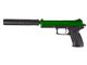 LS  MK23 Gas Pistol with Silencer (Green - GGH-0302)