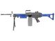 A&K M249 with Sound Control Drum Magazine (Polymer Body - Skeleton Stock - AK-249-MK1-P) (Blue)