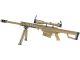 Barrett M82A1 Electric AEG Sniper Rifle Compact with Scope and Bipod (Snow Wolf - Tan - SW-02CQB-A-TN)