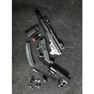 KINGARMS GBB BLACKRAIN ORDNANCE 9MM SBR AIRSOFT PDW BLACK / RED