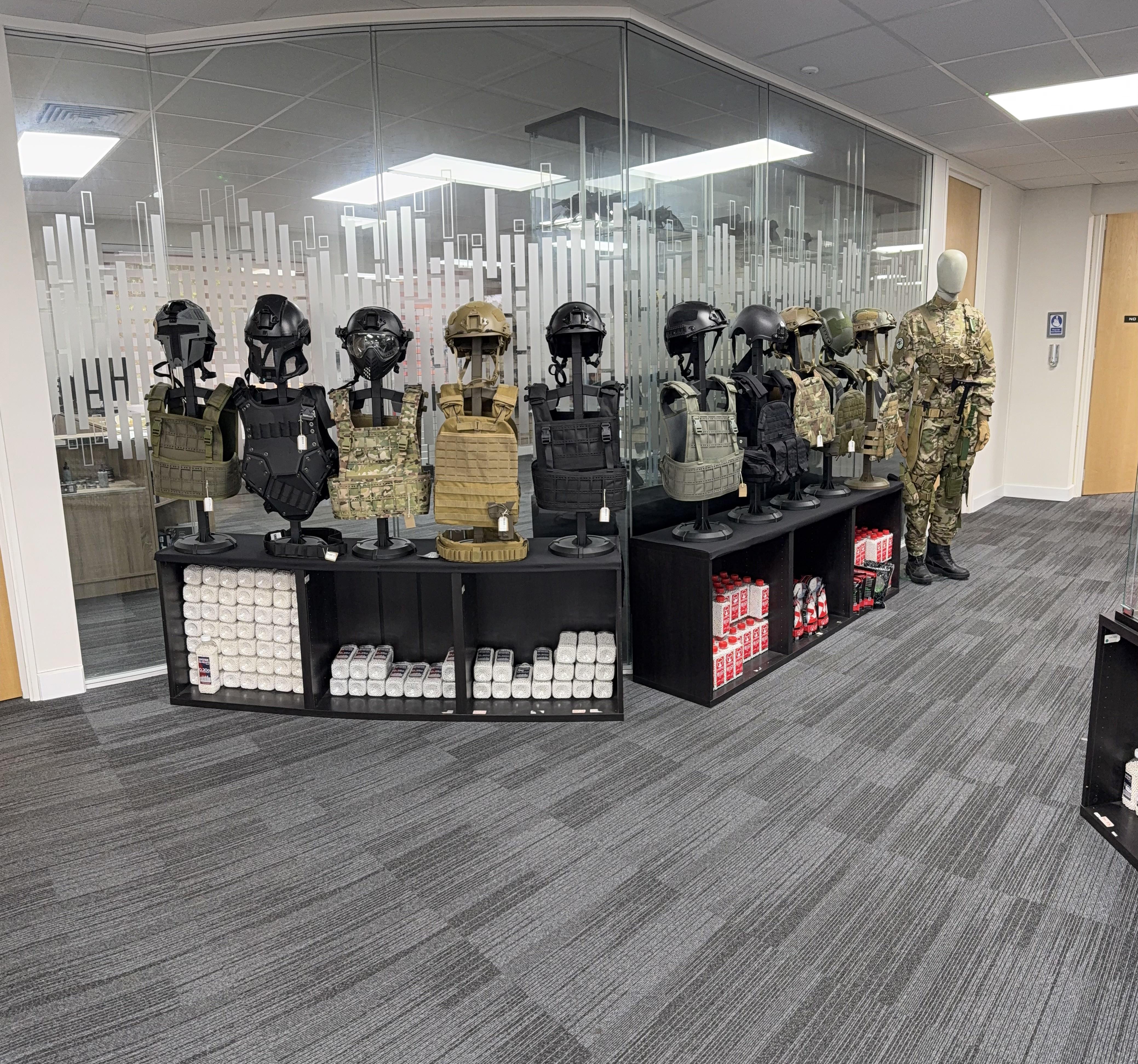 Bespoke Airsoft Tactical Equipment Display
